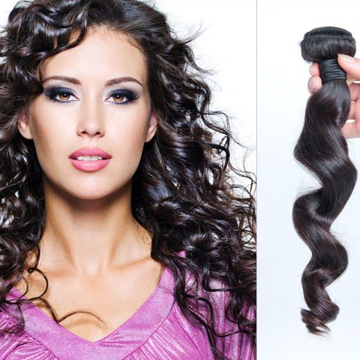 Loose Wave Black Malaysian Virgin Hair Bundles Weft