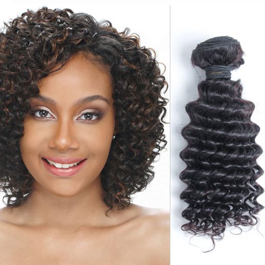 Deep Wave Natural Black Virgin Malaysian Hair Weave Bundles