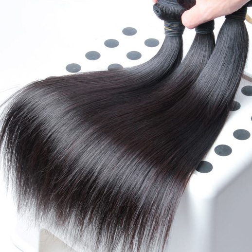 3 pcs Straight Natural Black Malaysian Virgin Hair Weft Bundles