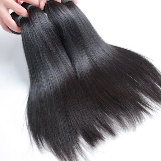 3 pcs Straight Natural Black Malaysian Virgin Hair Weft Bundles