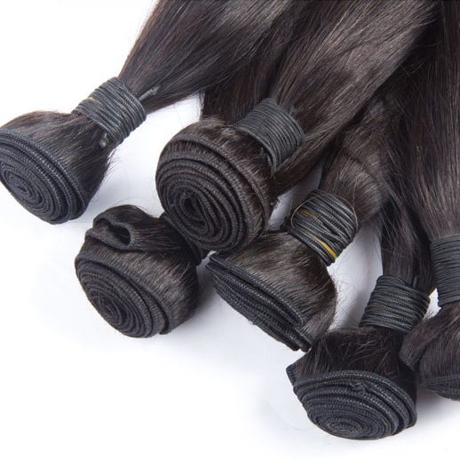 4 Bundles Black Straight Virgin Malaysian Hair Weave Weft