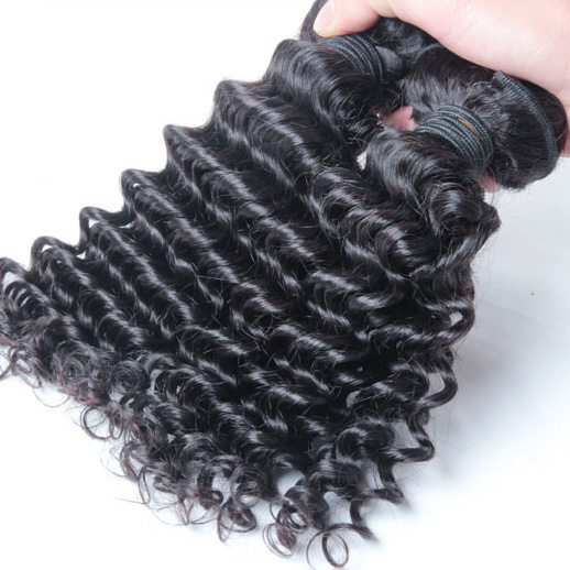 2 pcs Black Deep Wave Malaysian Virgin Bundle Hair Weave