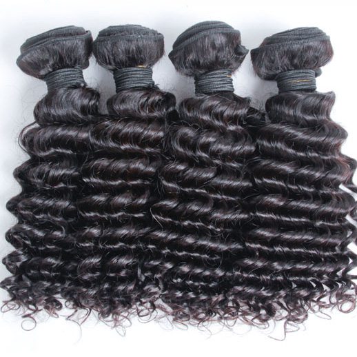 4 pcs Deep Wave Virgin Malaysian Hair Bundles