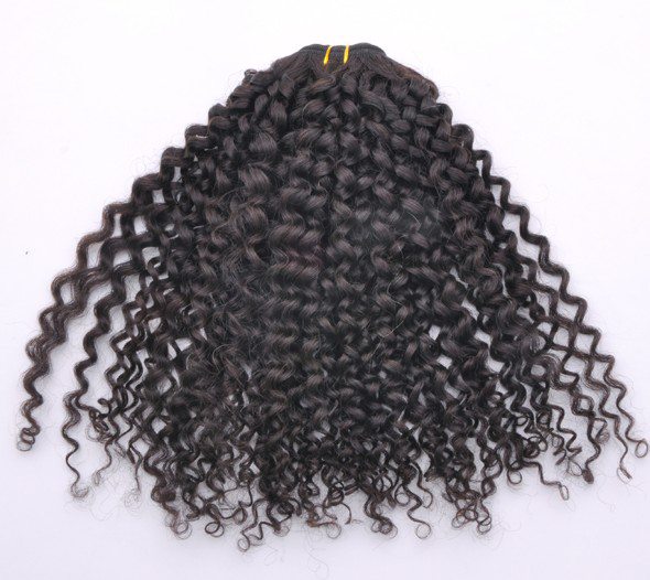Kinky Curl Natural Black Virgin Indian Hair Bundles