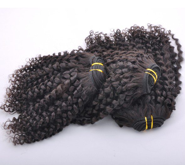 Kinky Curl Natural Black Virgin Indian Hair Bundles
