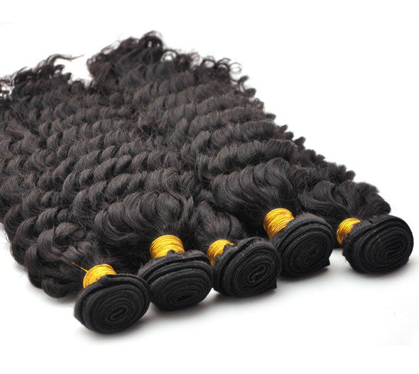 Black Virgin Indian Hair Bundles Water Wave Weft