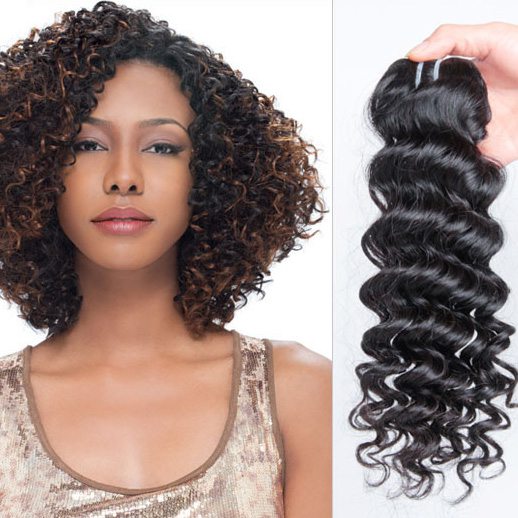 Deep Wave Natural Black Virgin Indian Hair Bundles