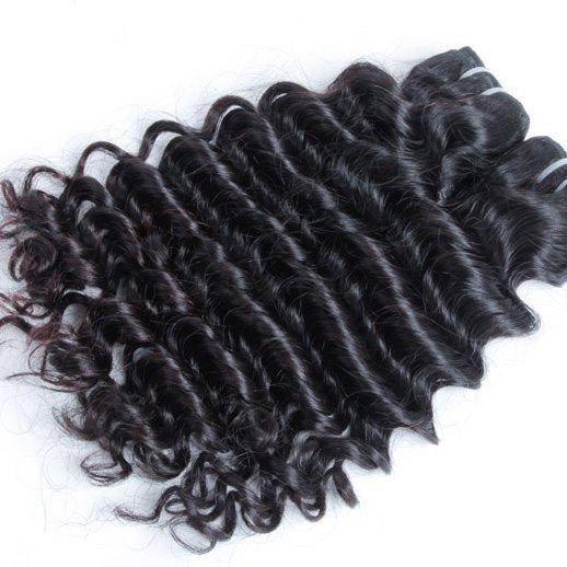 Deep Wave Natural Black Virgin Indian Hair Bundles - Zever Hair 1