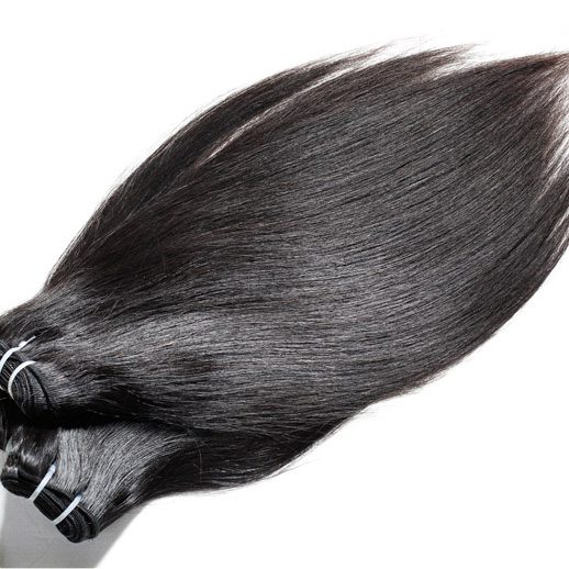 2 Bundles Straight Virgin Indian Hair Weave Black Color