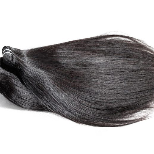 2 Bundles Straight Virgin Indian Hair Weave Black Color