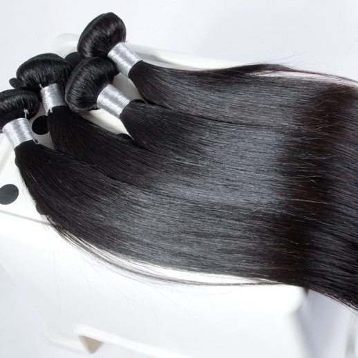 4 bundles Virgin Peruvian Hair Silky Straight Weave Natural Black