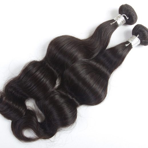 2 Bundles Body Wave Virgin Peruvian Hair Weave Weft Black Color