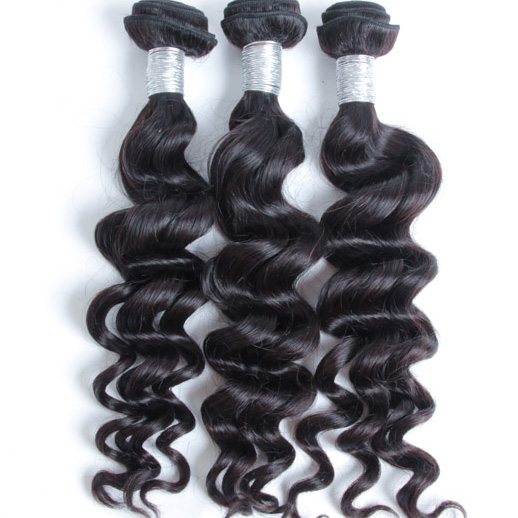 4 bundles Black Natural Wave Virgin Peruvian Hair Weft Bundle