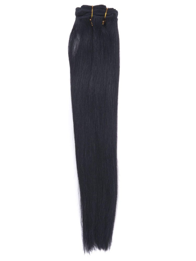 Jet Black(#1) Straight Remy Hair Bundles