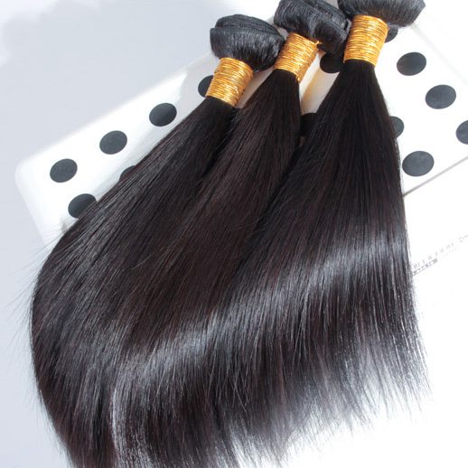 Silky Straight Virgin Brazilian Hair Bundles Weave Natural Black 1pcs - Zever Hair 2
