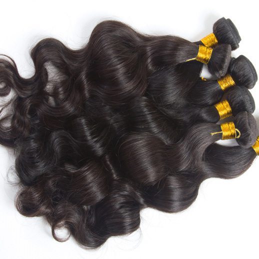 4 pcs Body Wave Black Virgin Brazilian Hair Bundles