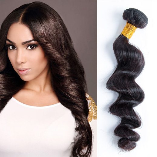 Natural Black Virgin Brazilian Loose Wave Hair Bundles