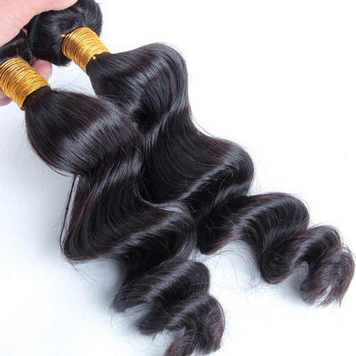 2 Bundles Black Loose Wave Brazilian Hair Weave
