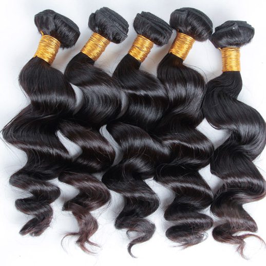 4 pcs Virgin Brazilian Hair Loose Wave Weave Natural Black