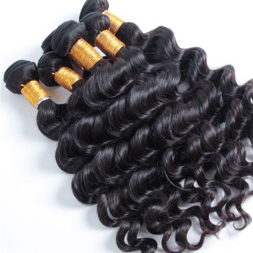2 pcs Natural Wave Natural Black Brazilian Virgin Hair Weave