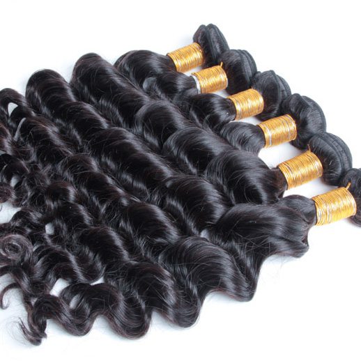 3 Bundles Natural Wave Natural Black Virgin Brazilian Hair Weave Natural Black