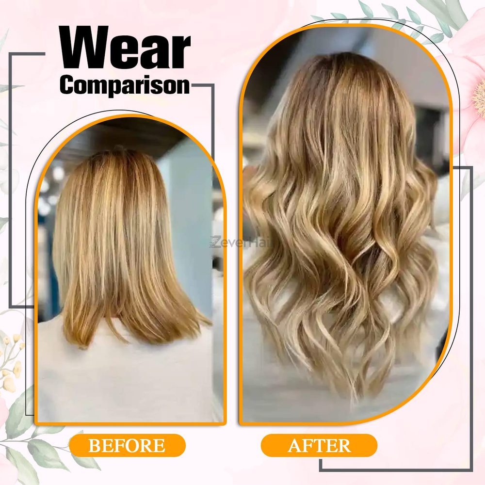 Ash/White Blonde(#P18-613) Premium Straight Clip In Hair Extensions 7 Pieces - Zever Hair 2