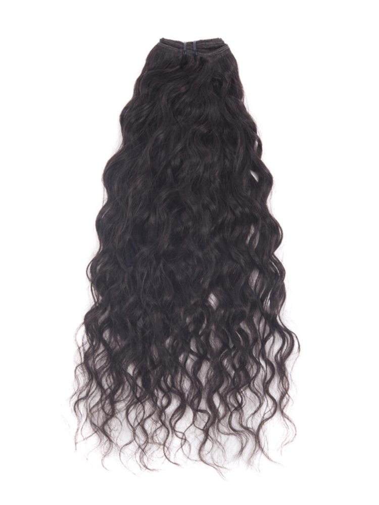 Natural Black(#1B) Premium Kinky Curl Clip In Hair Extensions 7 Pieces