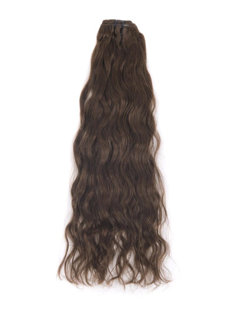 Medium Chestnut Brown(#6) Premium Kinky Curl Clip In Hair 7 Pieces