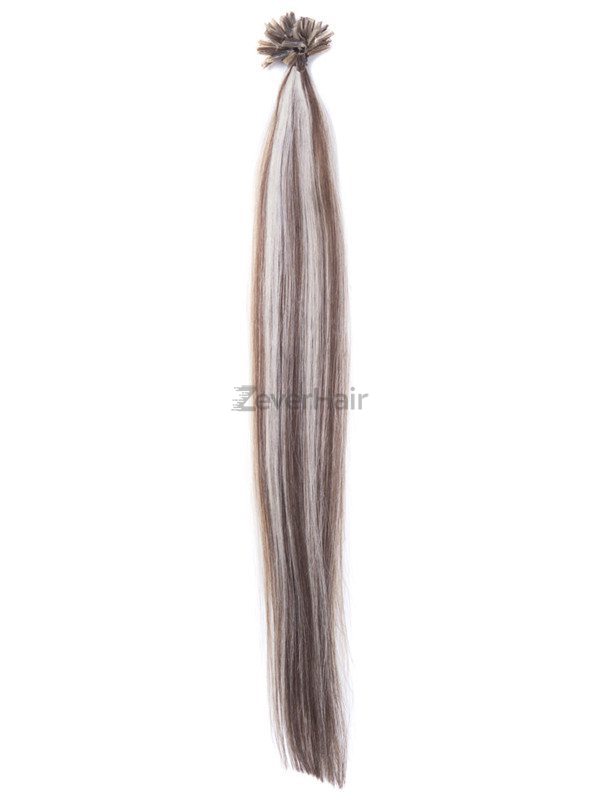50 Piece Silky Straight Nail Tip/U Tip Remy Hair Extensions Blonde(#F6/613) - Zever Hair 2