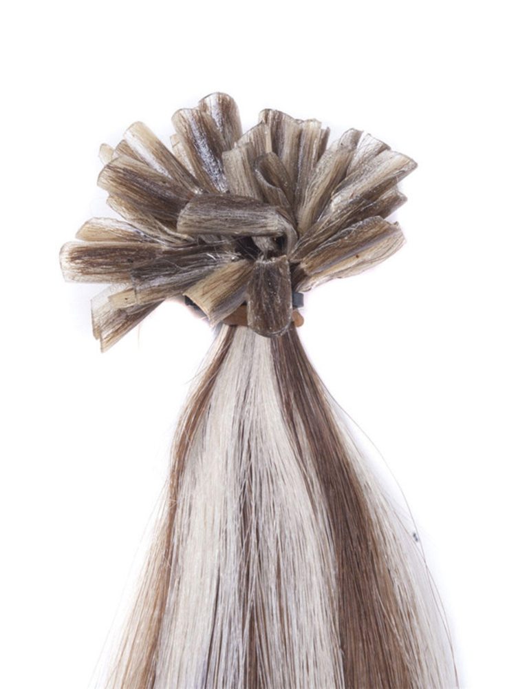 50 Piece Silky Straight Nail Tip/U Tip Remy Hair Extensions Blonde(#F6/613) - Zever Hair 3