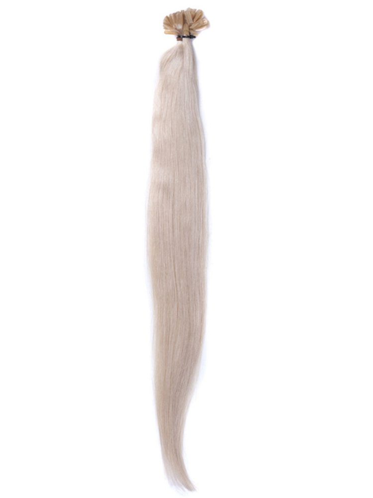 50 Piece Straight Nail Tip/U Tip Remy Hair Extensions Medium Blonde(#24) - Zever Hair 2