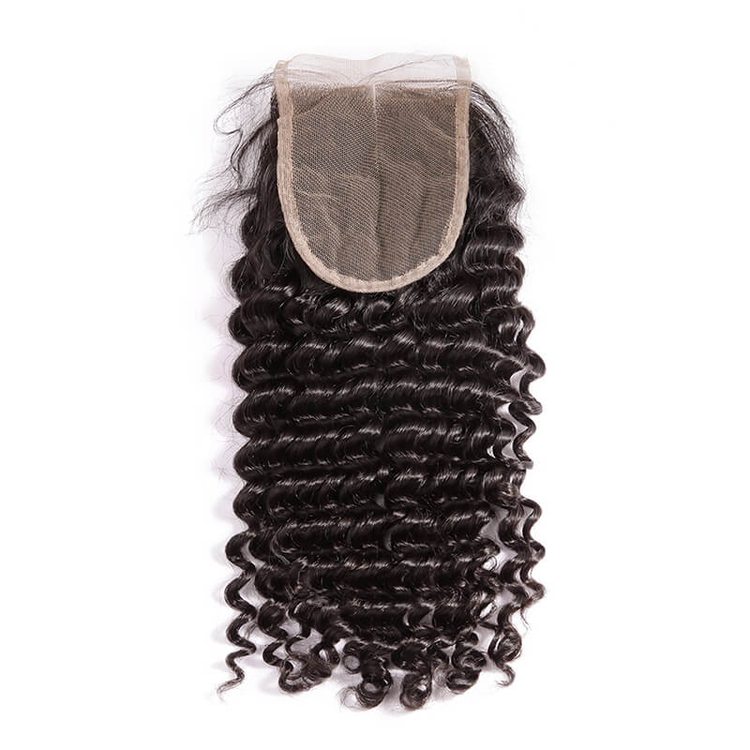Soft Like Silk Brazilian Hair Closure Deep Wave Lace Closure 4x4 Inches
