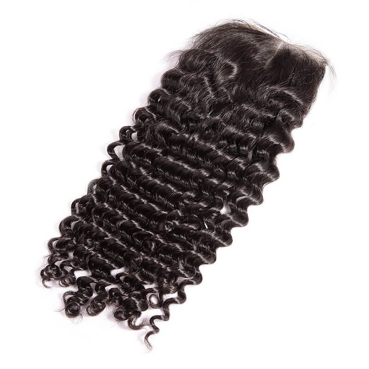 Soft Like Silk Brazilian Hair Closure Deep Wave Lace Closure 4x4 Inches