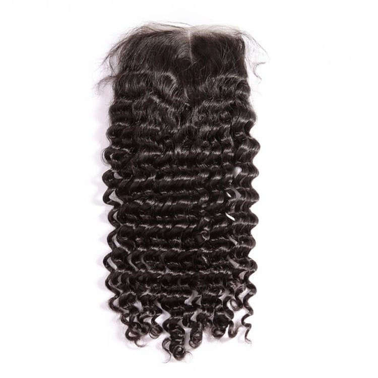 Soft Like Silk Brazilian Hair Closure Deep Wave Lace Closure 4x4 Inches - Zever Hair 3