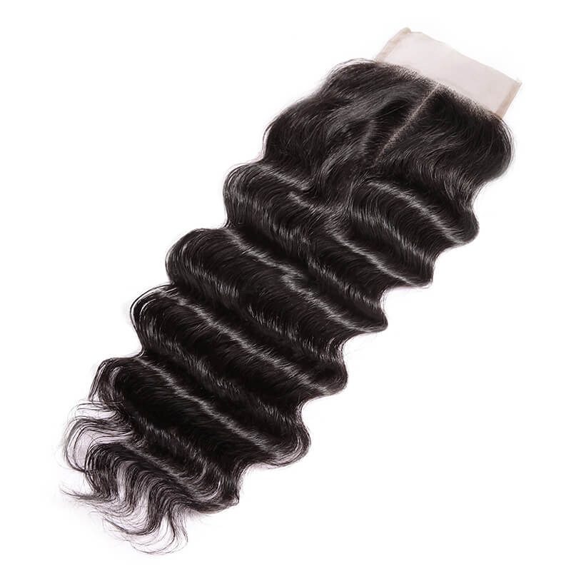 Smooth Virgin Hair Lace Closure 4*4 Loose Curly Closure For Women - Zever Hair 1
