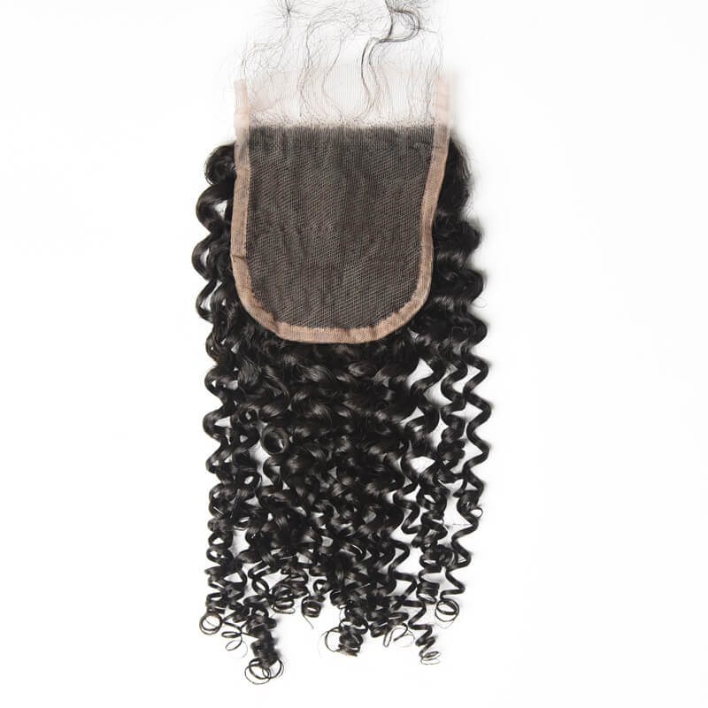 Human Hair 4*4 Curly Lace Closure Smooth & Shiny - Zever Hair 0