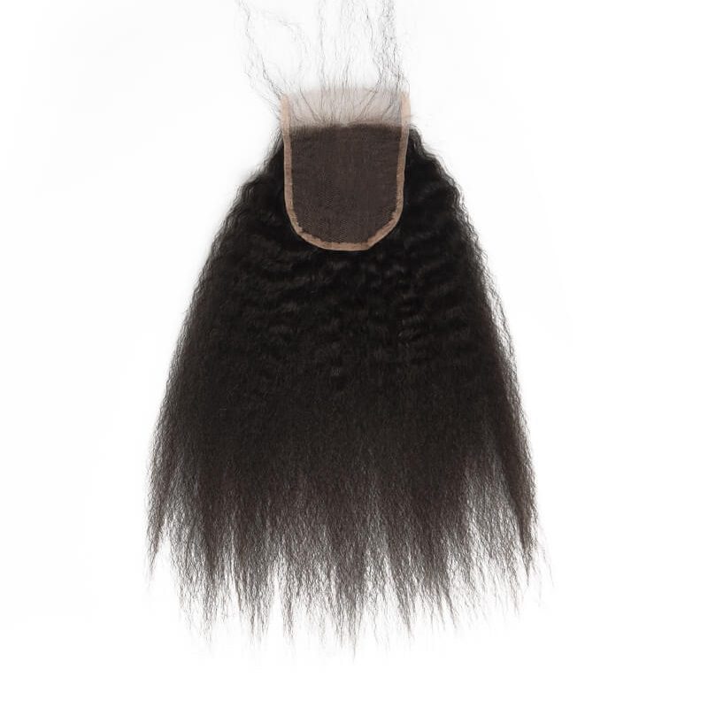 Kinky Straight Lace Closure Made by Real Virgin Hair On Sale - Zever Hair 1