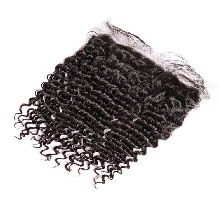 Cheapest Virgin Hair Deep Wave Lace Frontal Natural Back