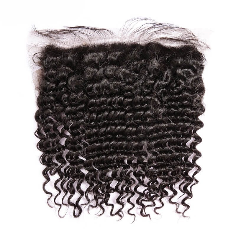 Cheapest Virgin Hair Deep Wave Lace Frontal Natural Back - Zever Hair 2