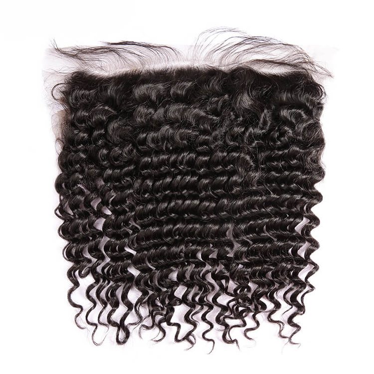 Cheapest Virgin Hair Deep Wave Lace Frontal Natural Back - Zever Hair 2