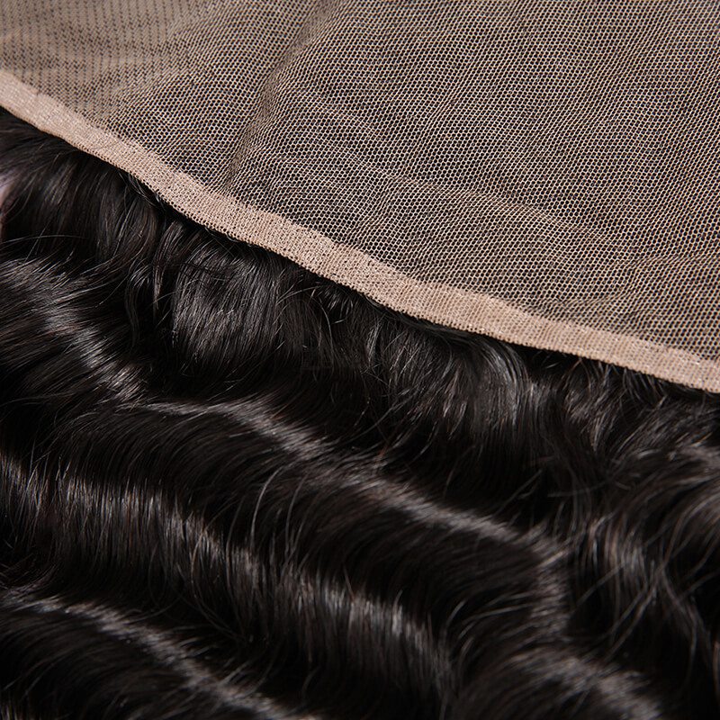 Cheapest Virgin Hair Deep Wave Lace Frontal Natural Back - Zever Hair 4