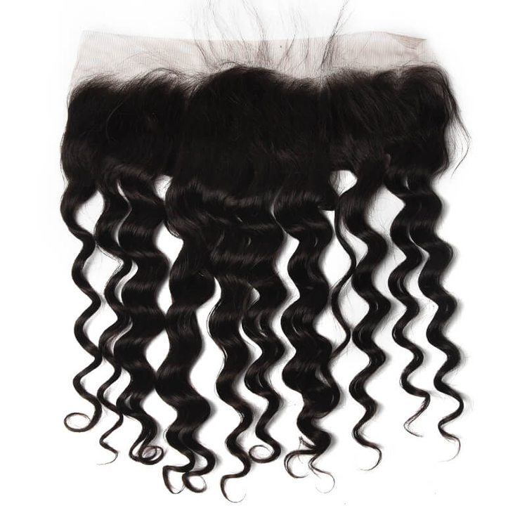 Human Hair 13*4 Loose Curly Lace Frontal Smooth & Shiny