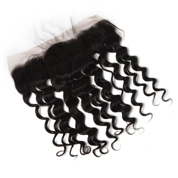 Human Hair 13*4 Loose Curly Lace Frontal Smooth & Shiny