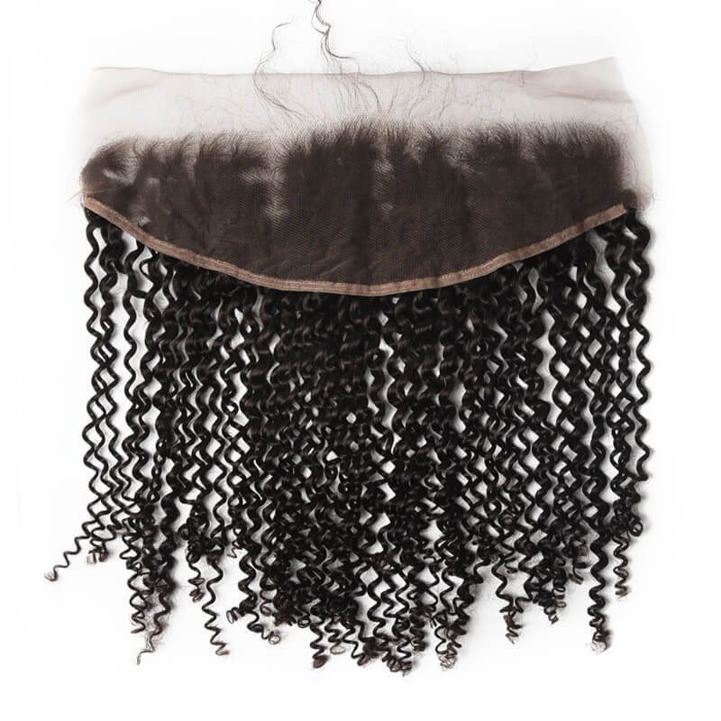 100% Virgin Human Hair Frontal Kinky Curly Lace Frontal - Zever Hair 0