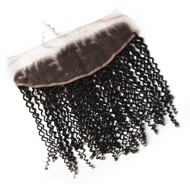 100% Virgin Human Hair Frontal Kinky Curly Lace Frontal