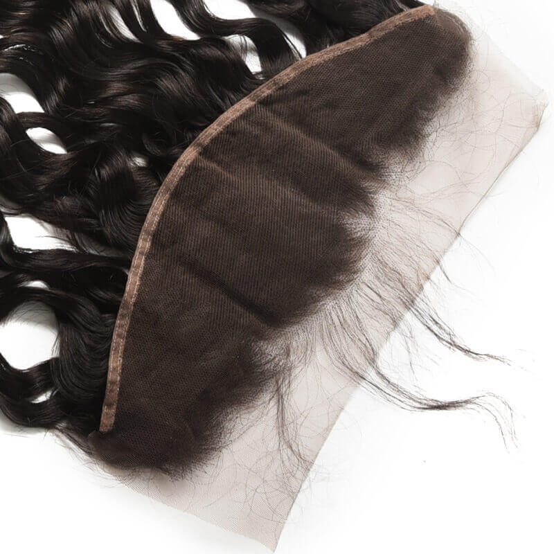13*4 Unprocessed Virgin Hair Natural Wave Lace Frontal Natural Color - Zever Hair 3