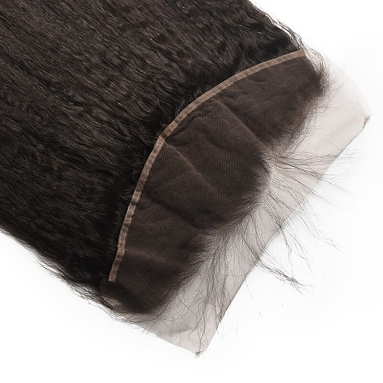 Hot sale Virgin Kinky Straight Hair 13x4 Lace Frontal Back - Zever Hair 3