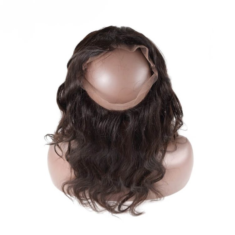 Cheap Virgin Hair Body Wave 360 Lace Frontal Natural Back