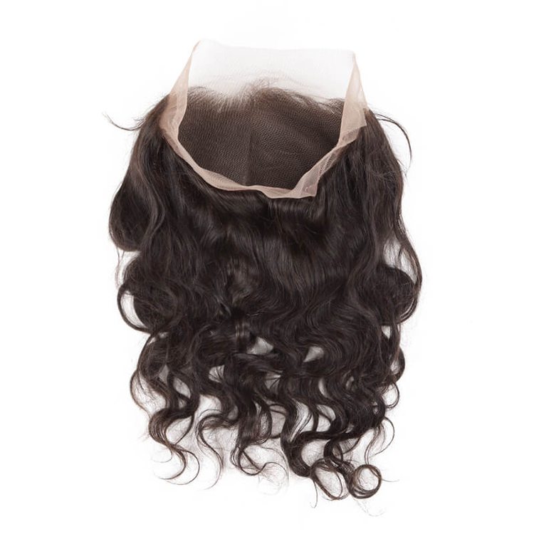 Cheap Virgin Hair Body Wave 360 Lace Frontal Natural Back