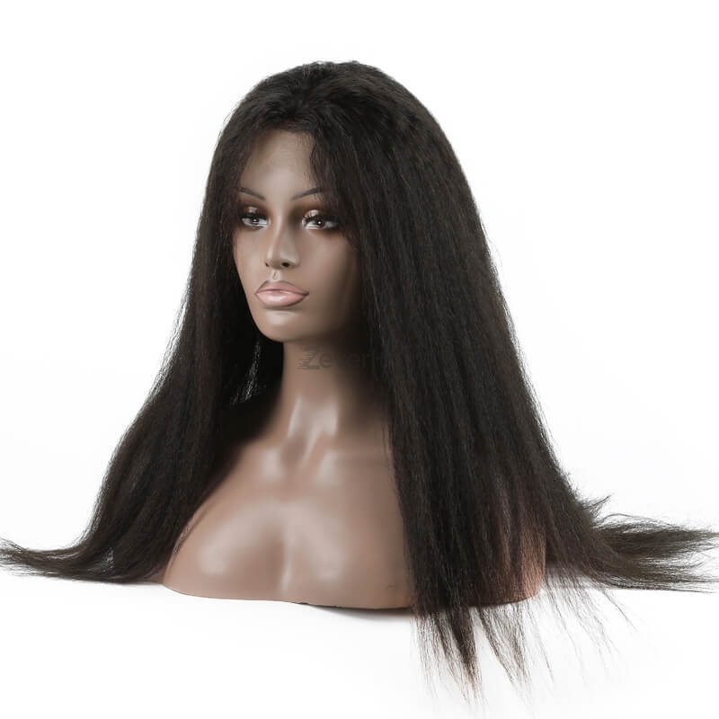 Shiny Kinky Straight Lace Front Wig Amazing Virgin Hair Wigs - Zever Hair 1